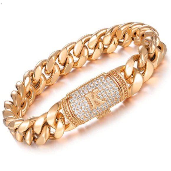 Adorable Initial Link Letter Chain Bracelet